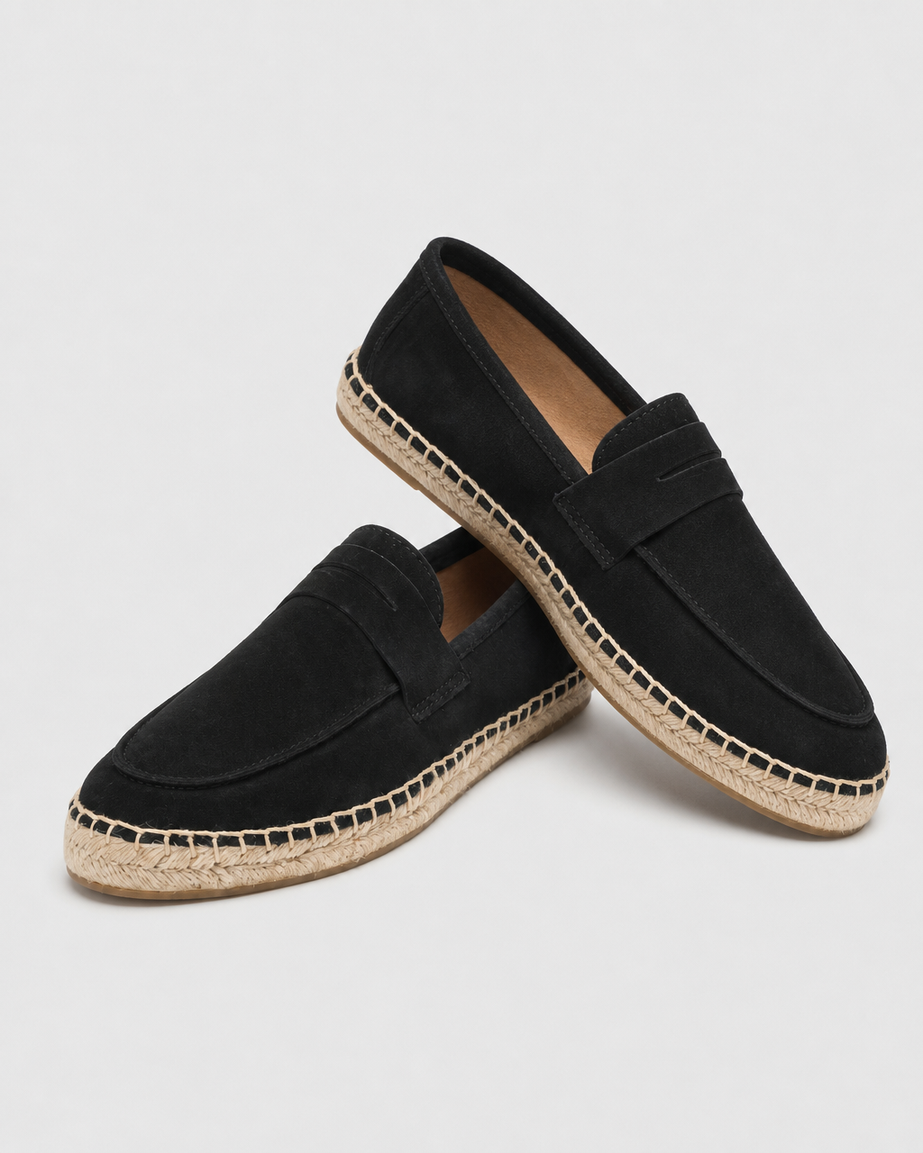 Pair of black espadrille