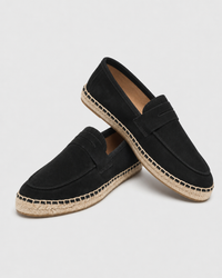 Pair of black espadrille