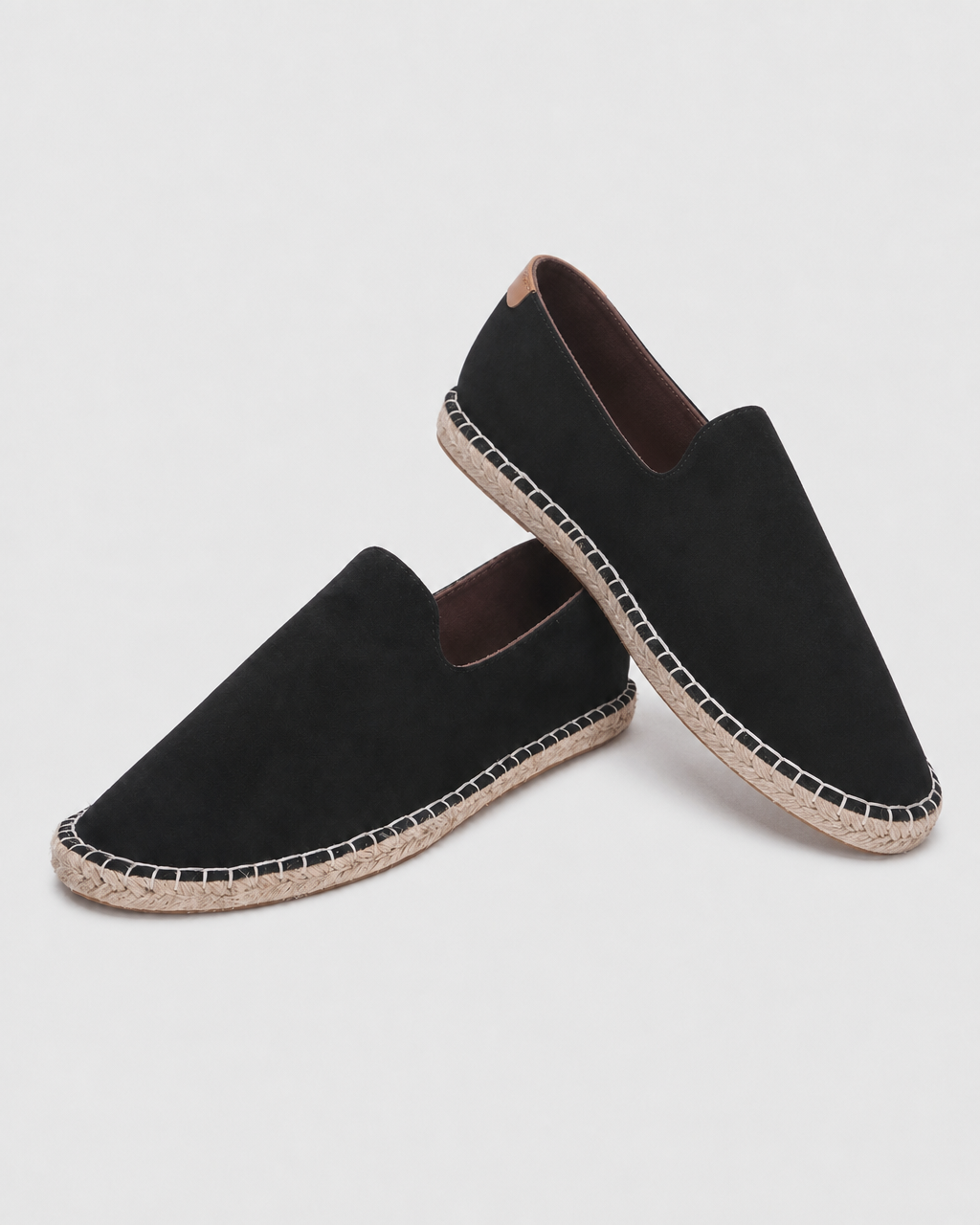 Pair of black espadrille