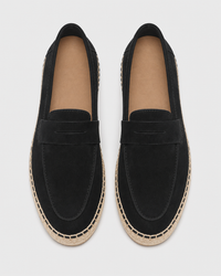 Black espadrille top view