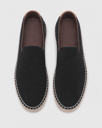 Black espadrille top view