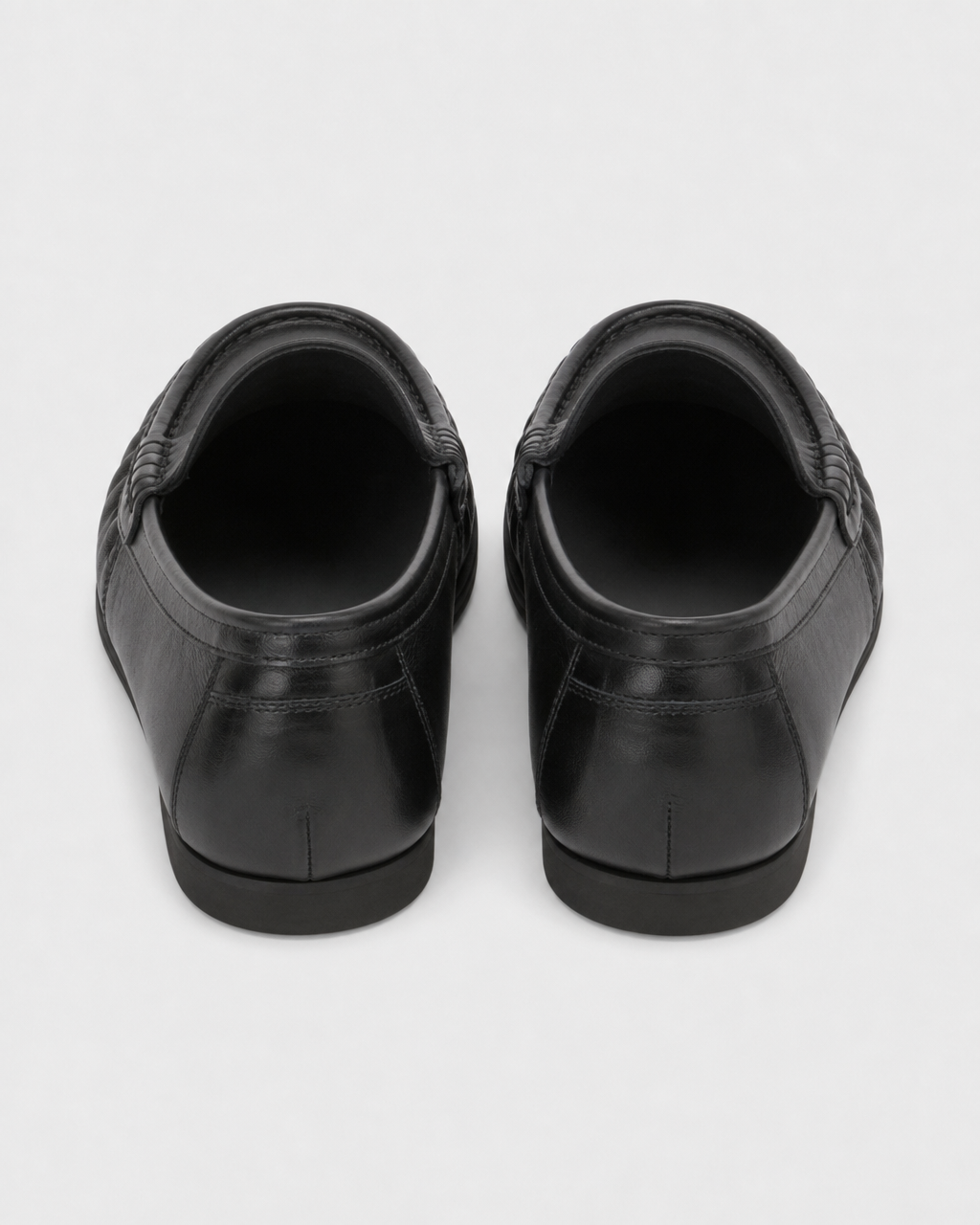Black flat heel view