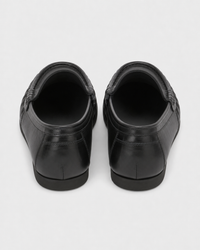 Black flat heel view