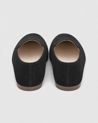 Black flat heel view