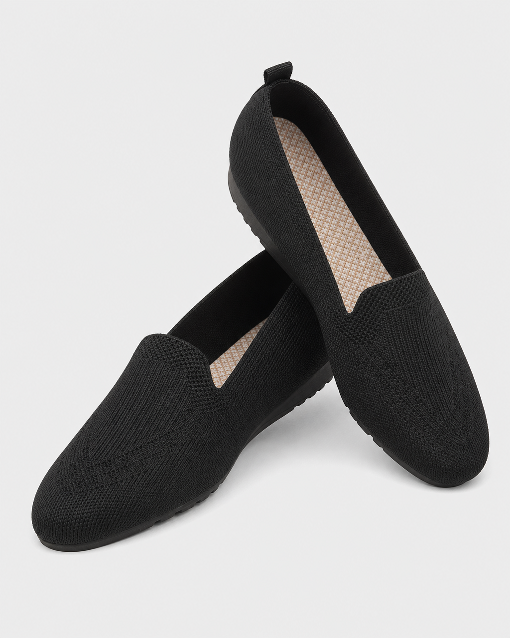 Pair of black flat