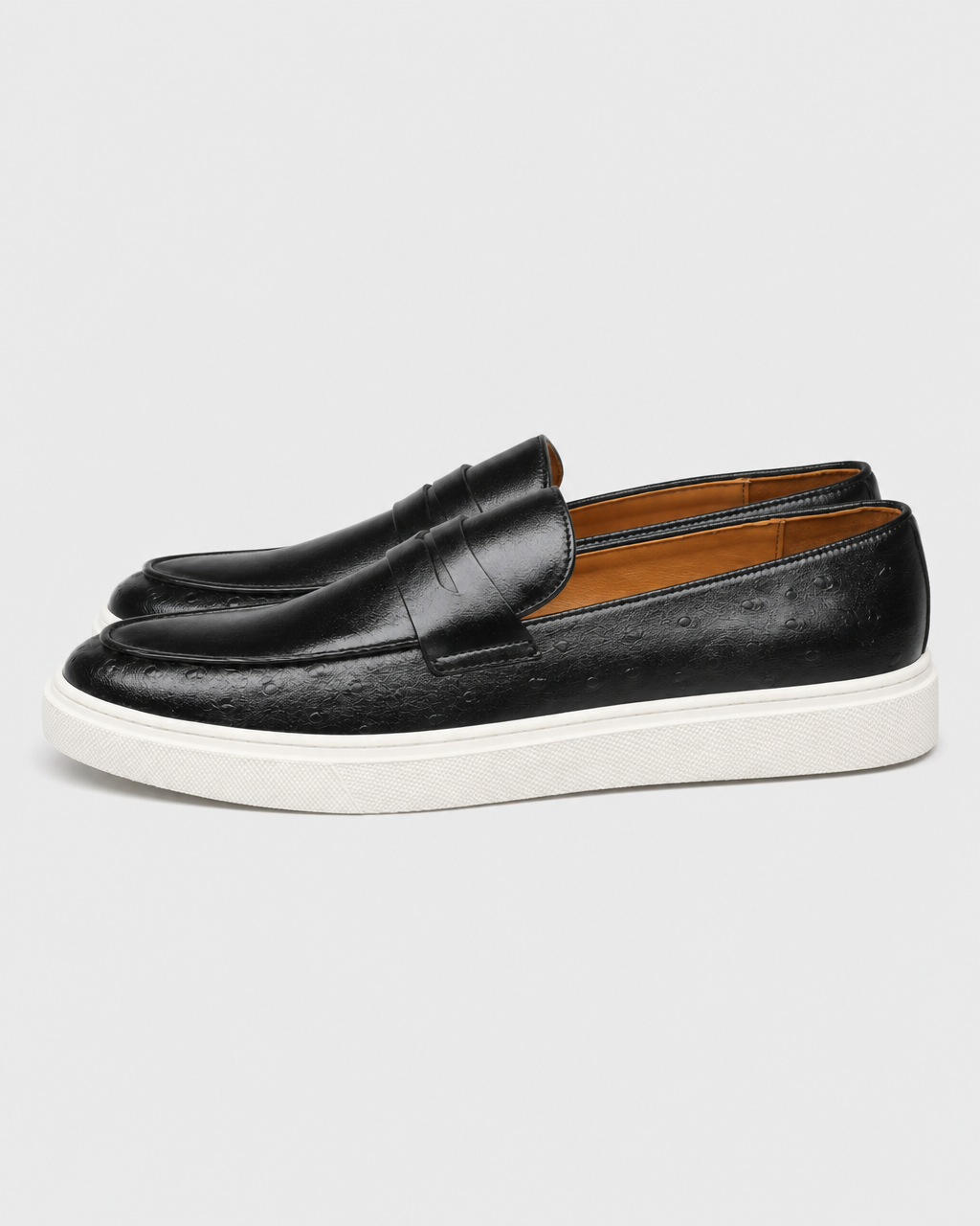 Black penny side view