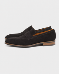 Black penny side view