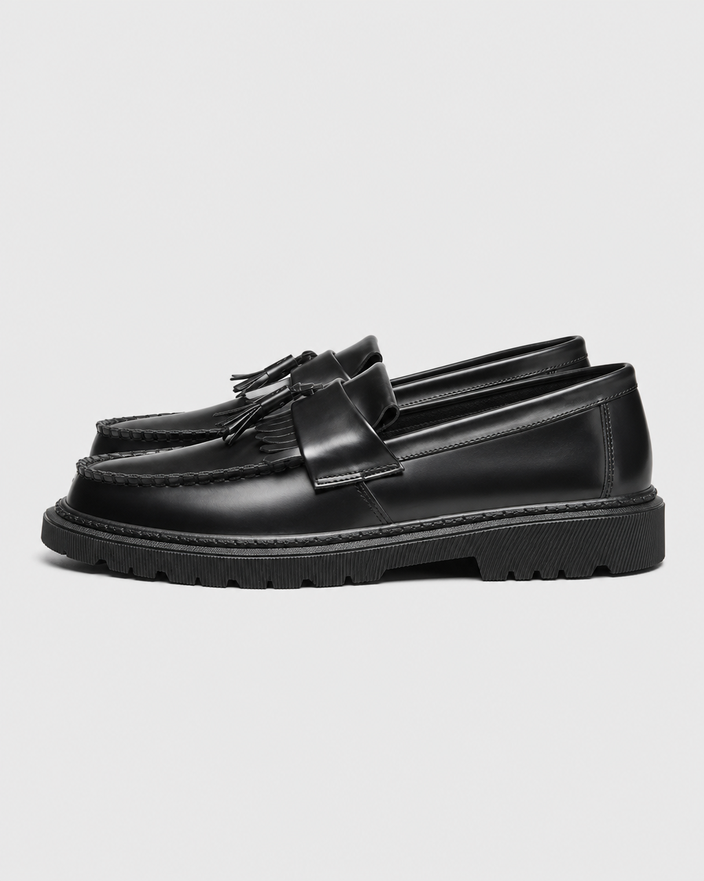Black penny side view