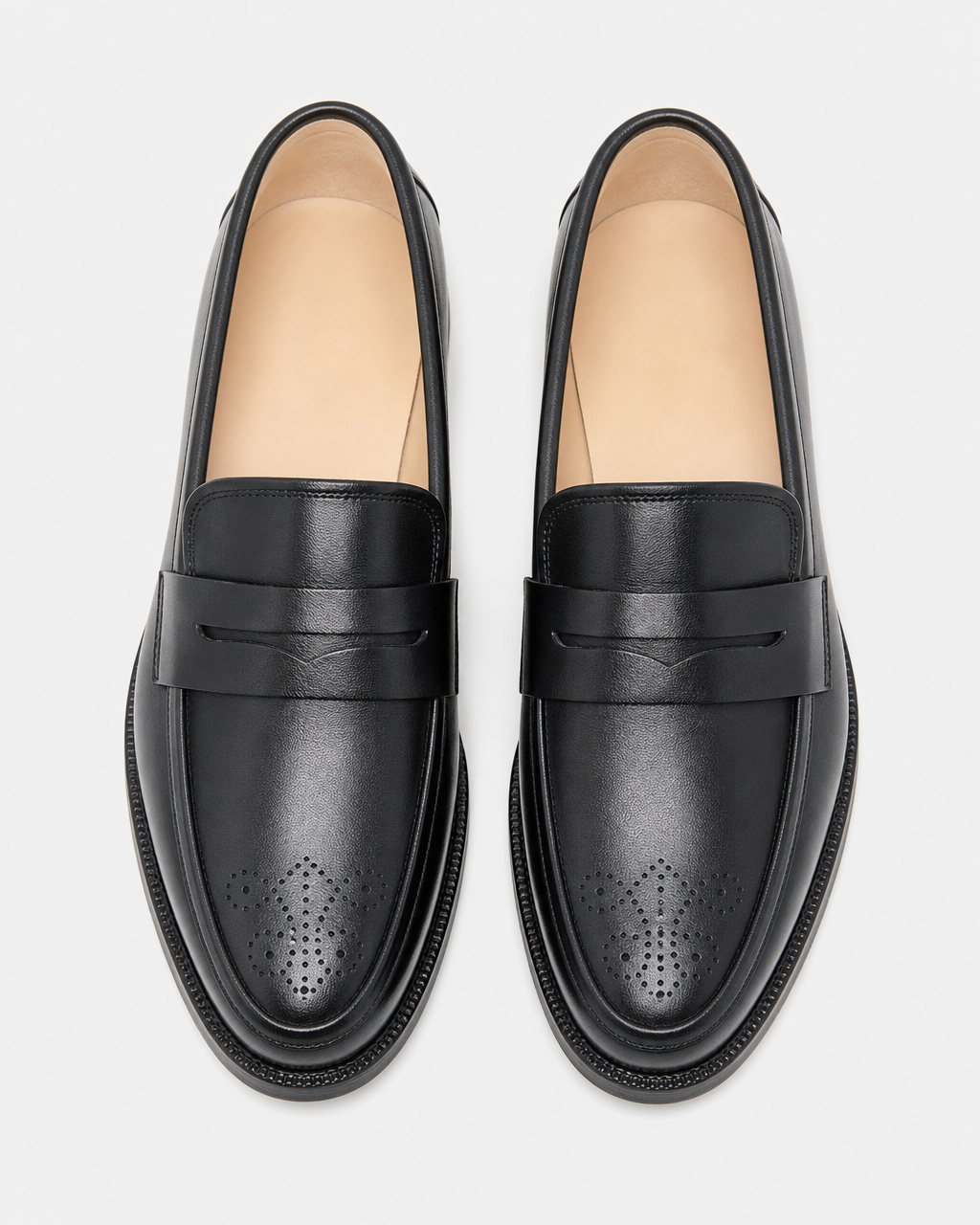 Black penny top view