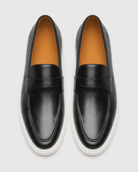 Black penny top view