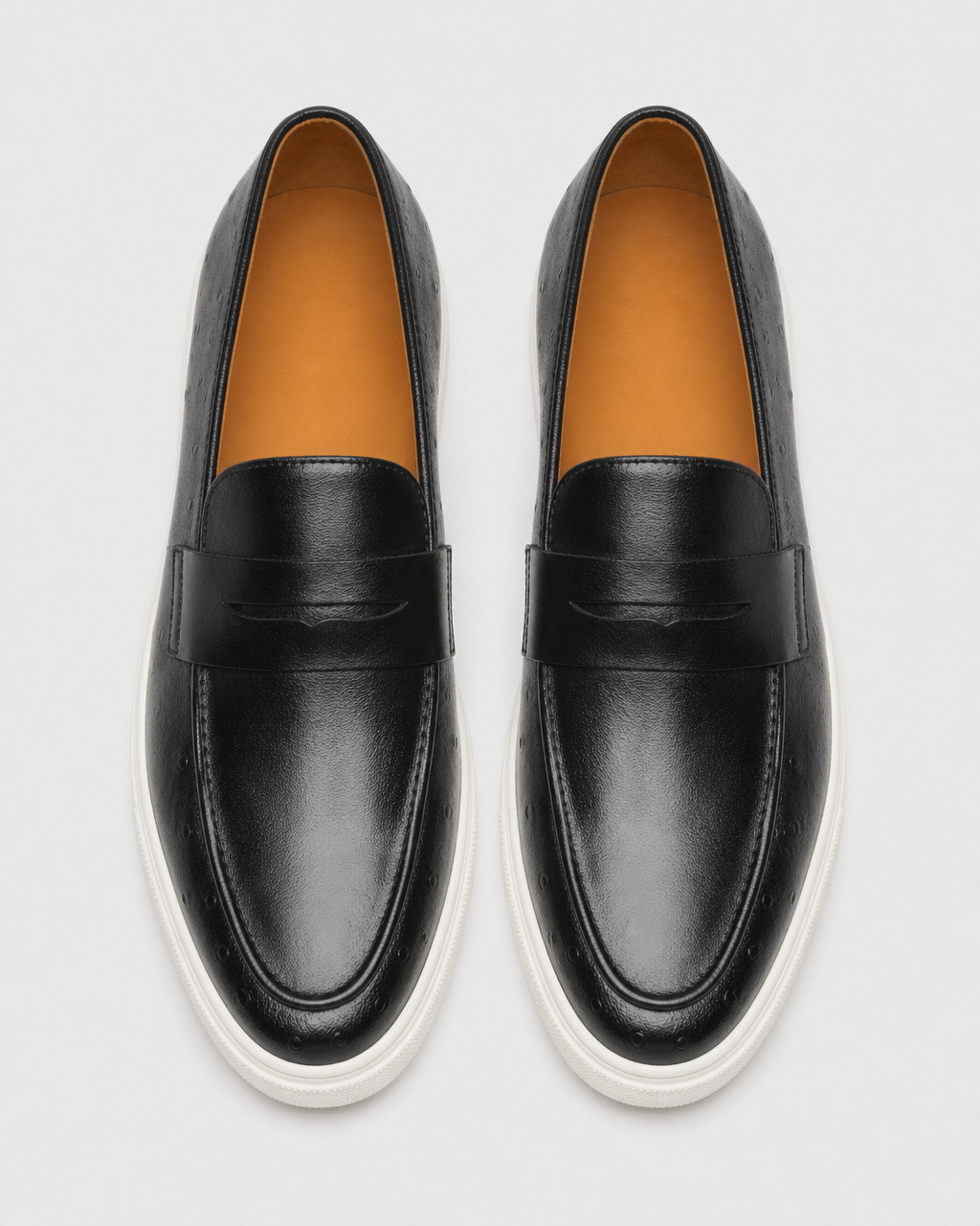 Black penny top view