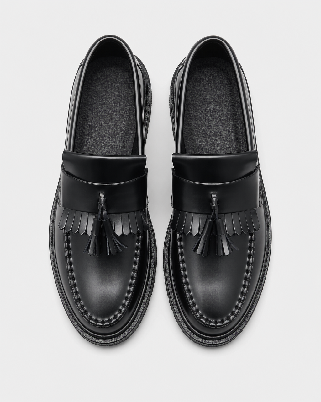 Black penny top view
