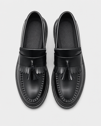Black penny top view