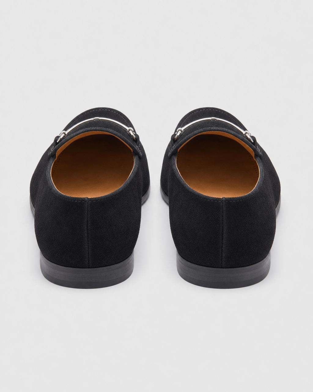 Black platform heel view