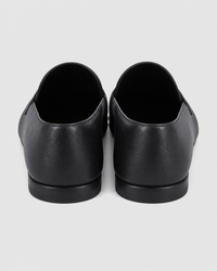Black platform heel view