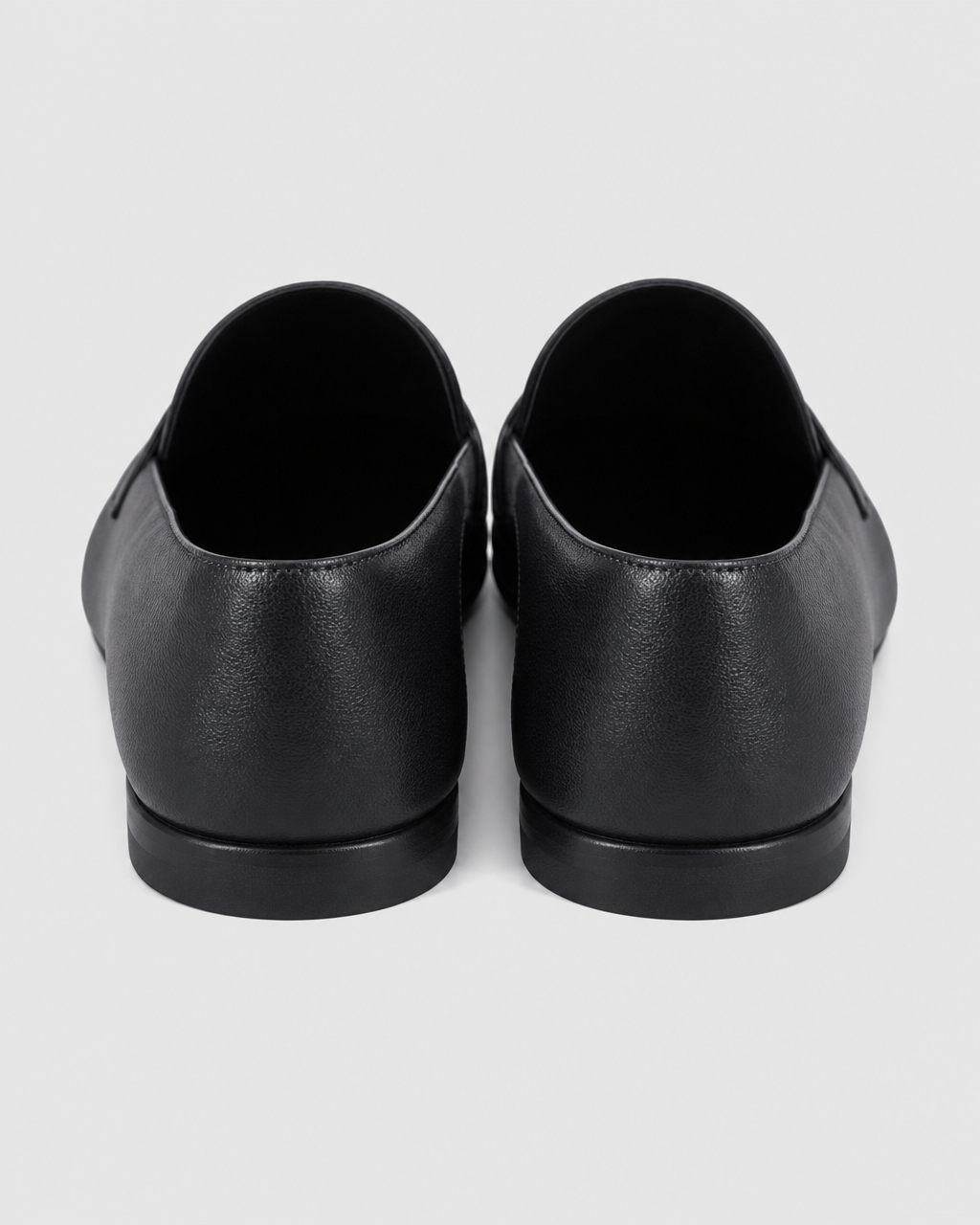 Black platform heel view