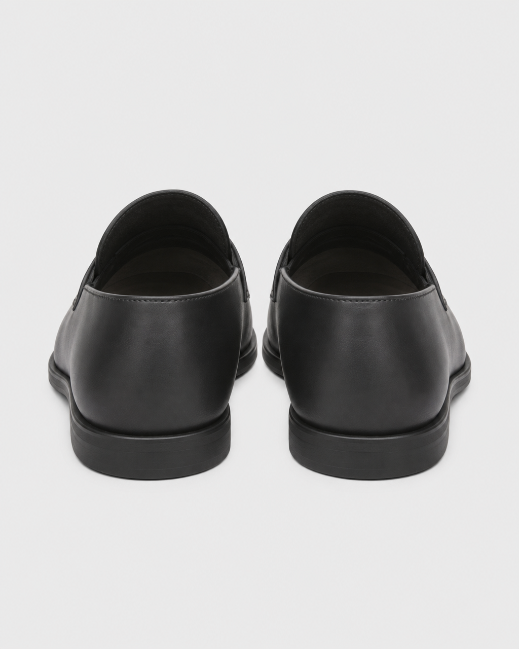 Black platform heel view