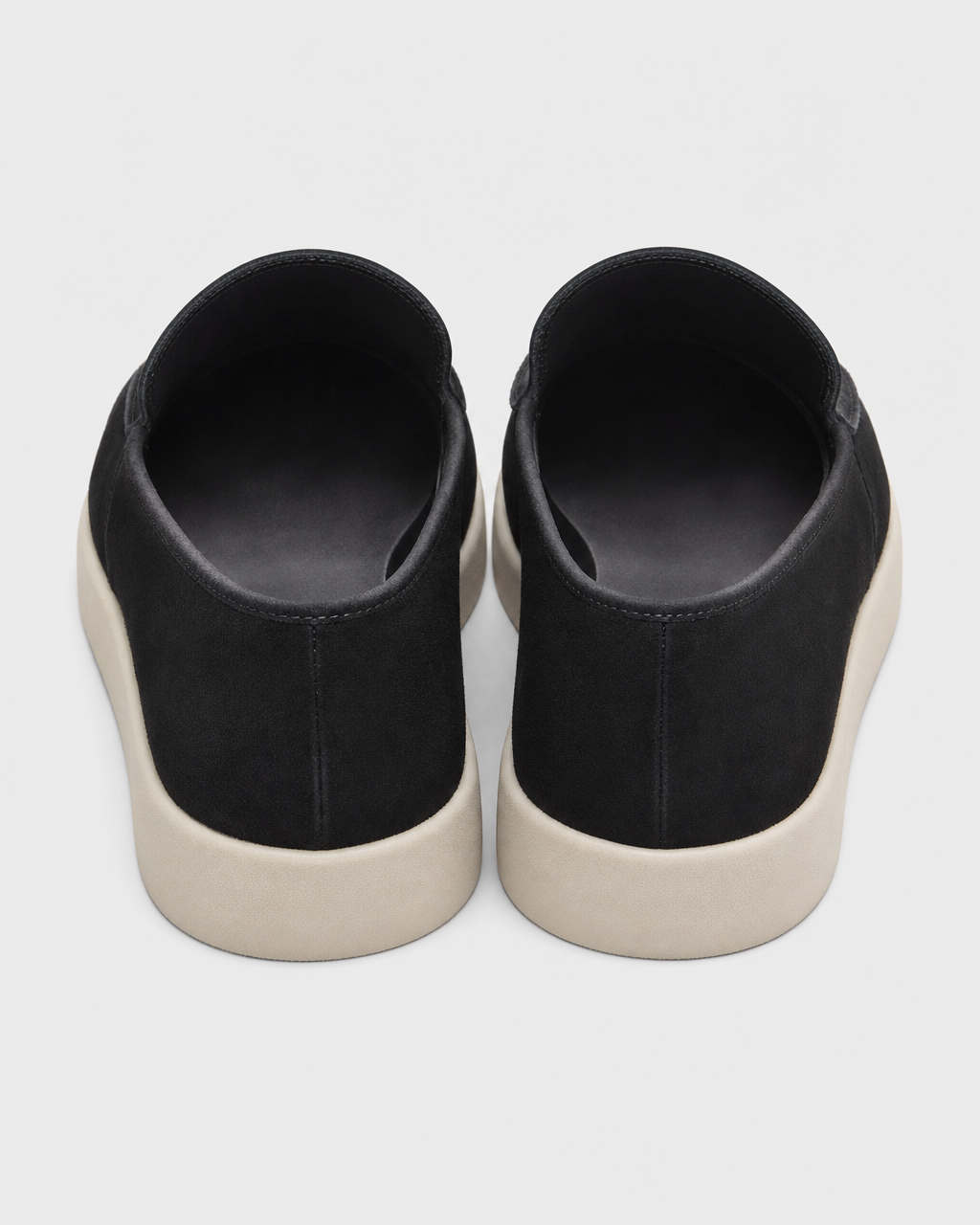 Black slip on heel view