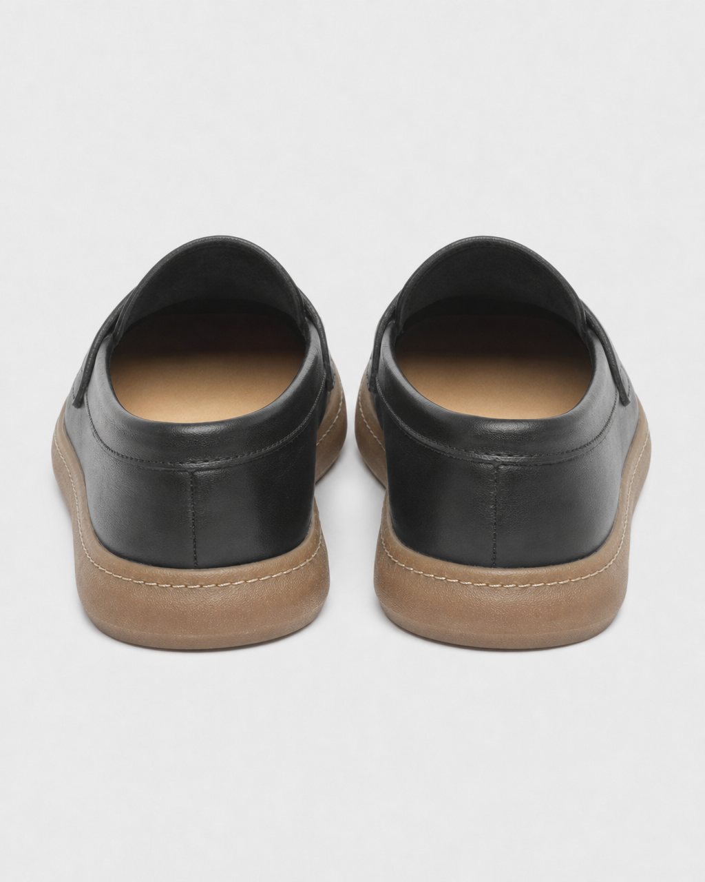 Black slip on heel view