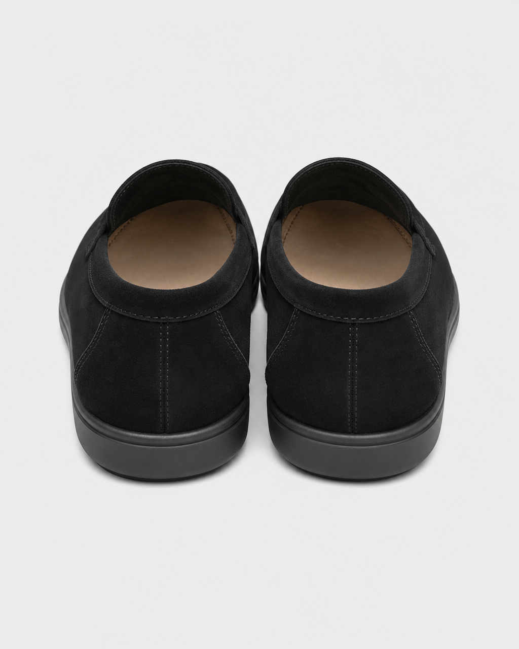Black slip on heel view