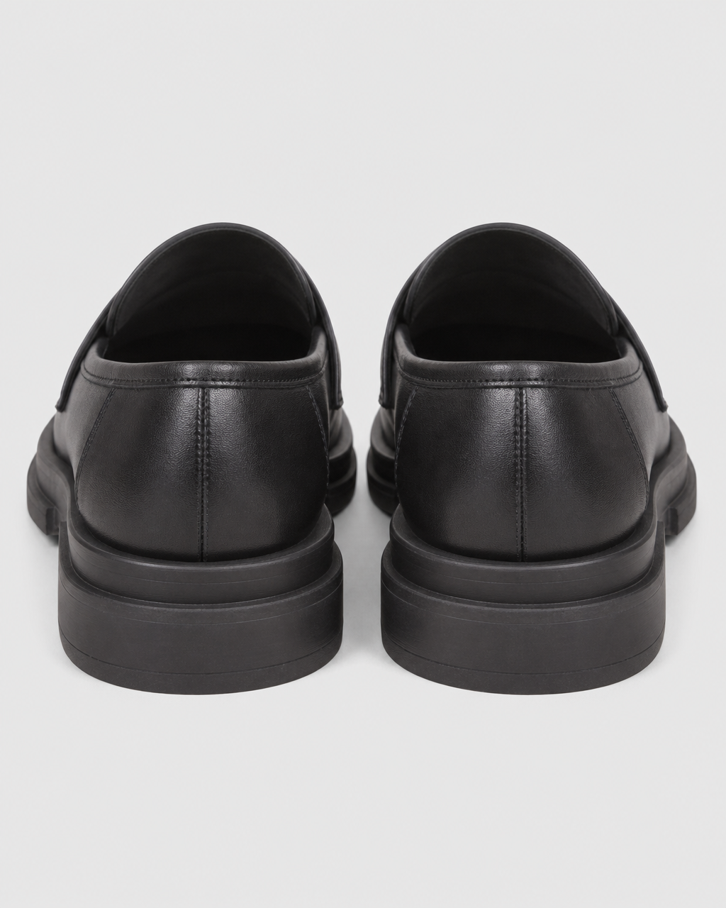 Black slip on heel view