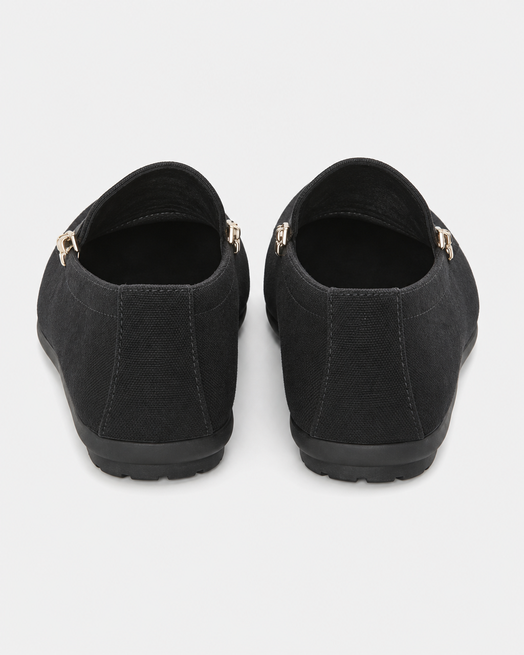 Black slip on heel view