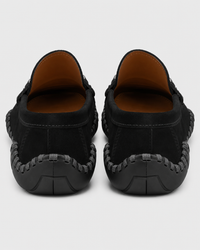 Black slip on heel view