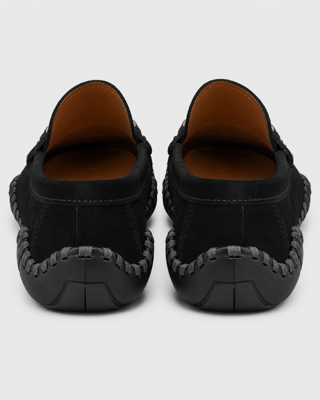 Black slip on heel view