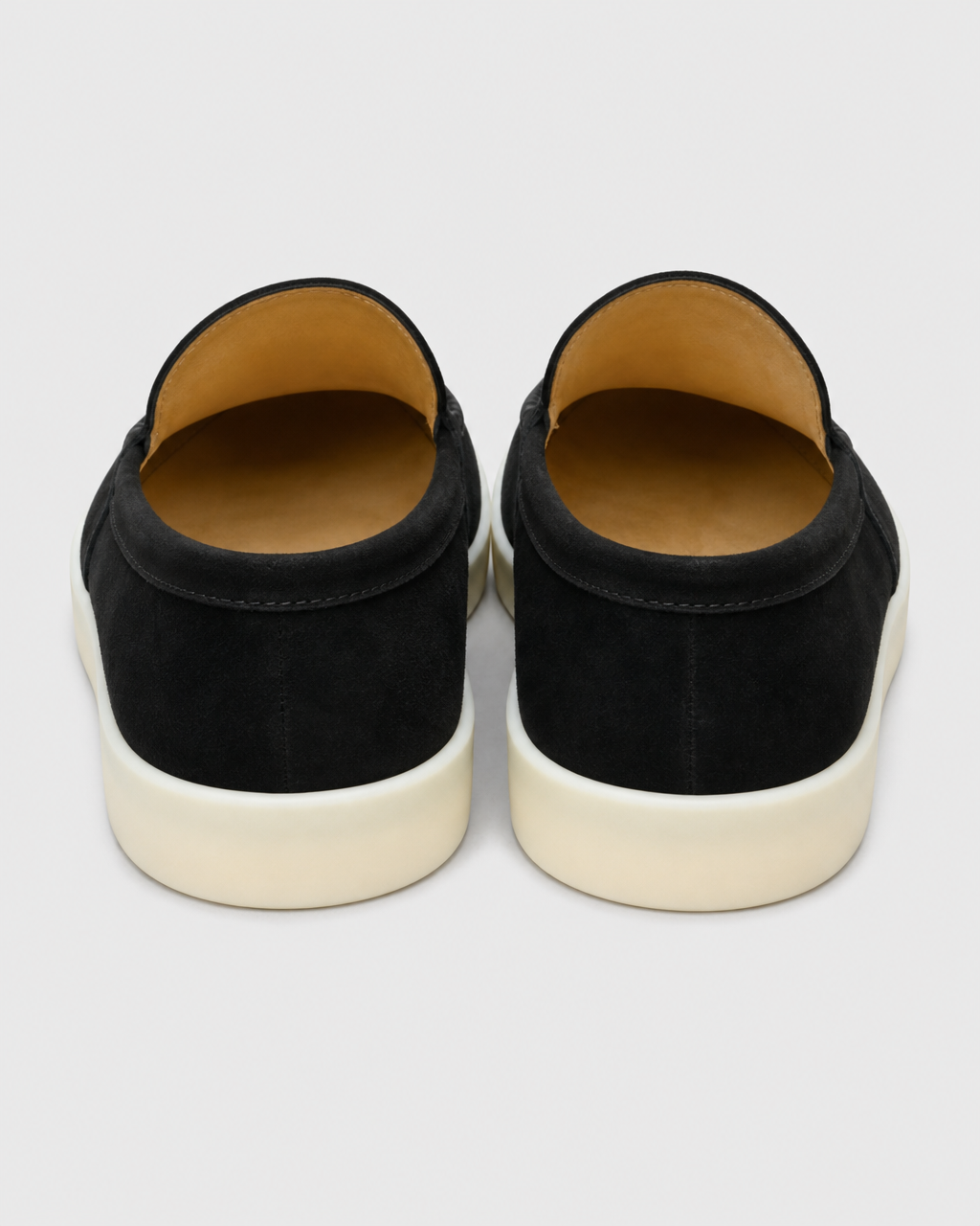 Black slip on heel view