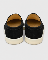 Black slip on heel view