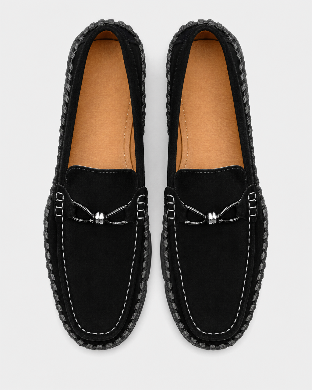 Black slip on top view