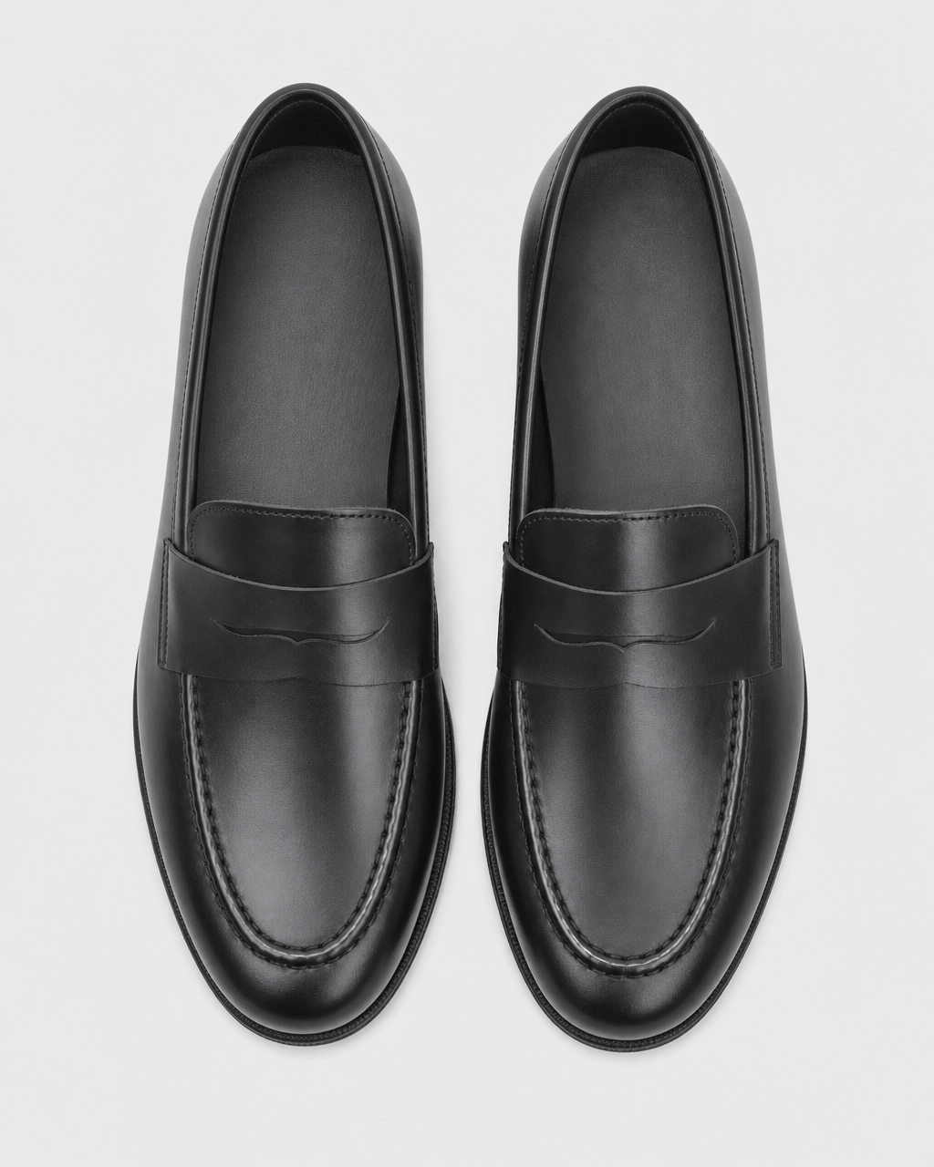 Black slip on top view