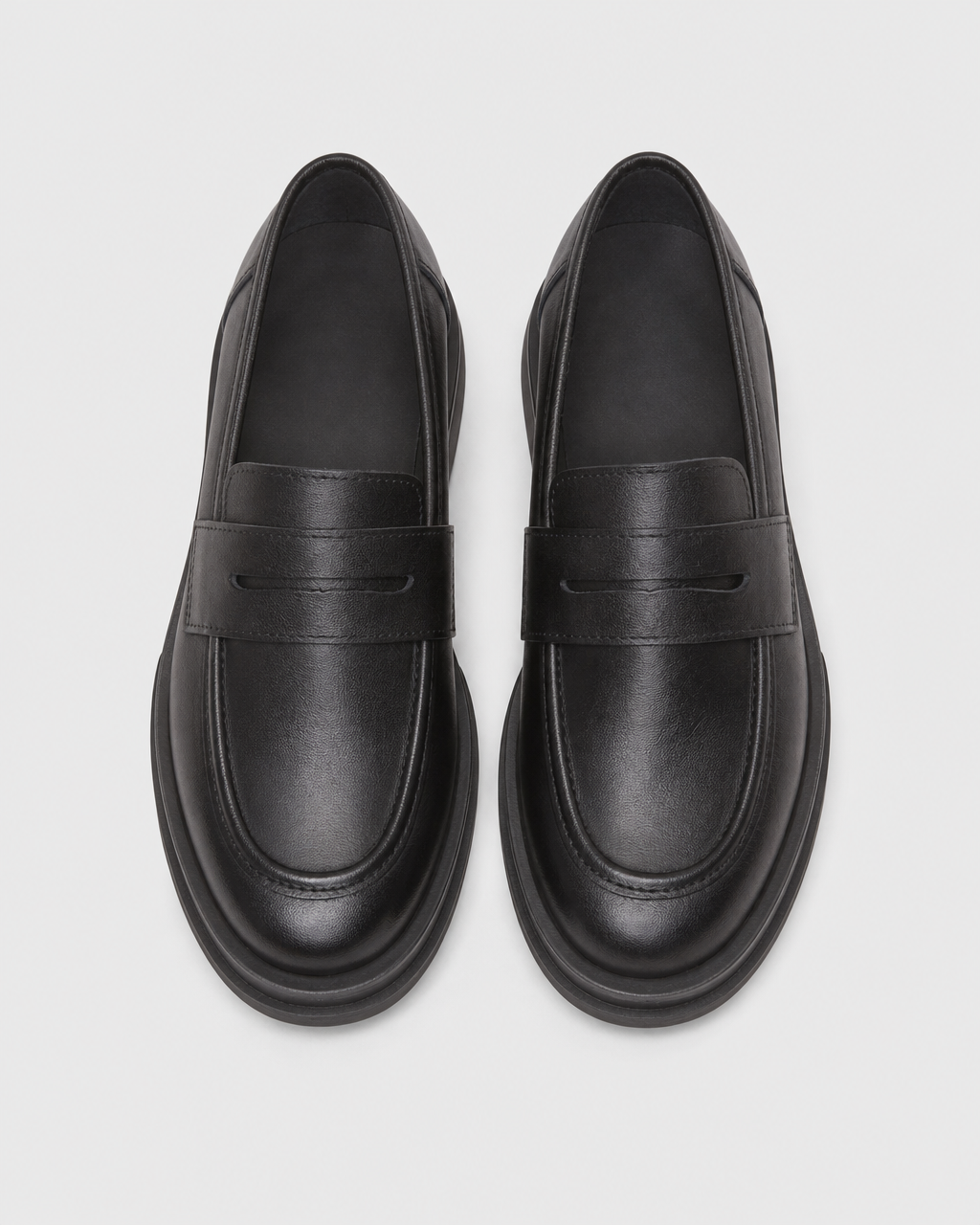 Black slip on top view