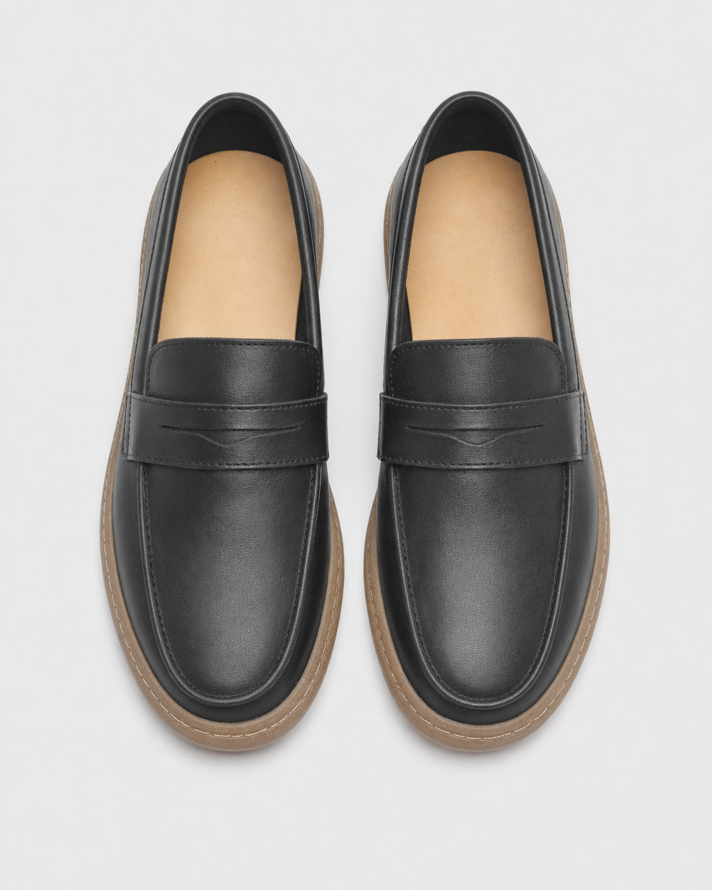Black slip on top view