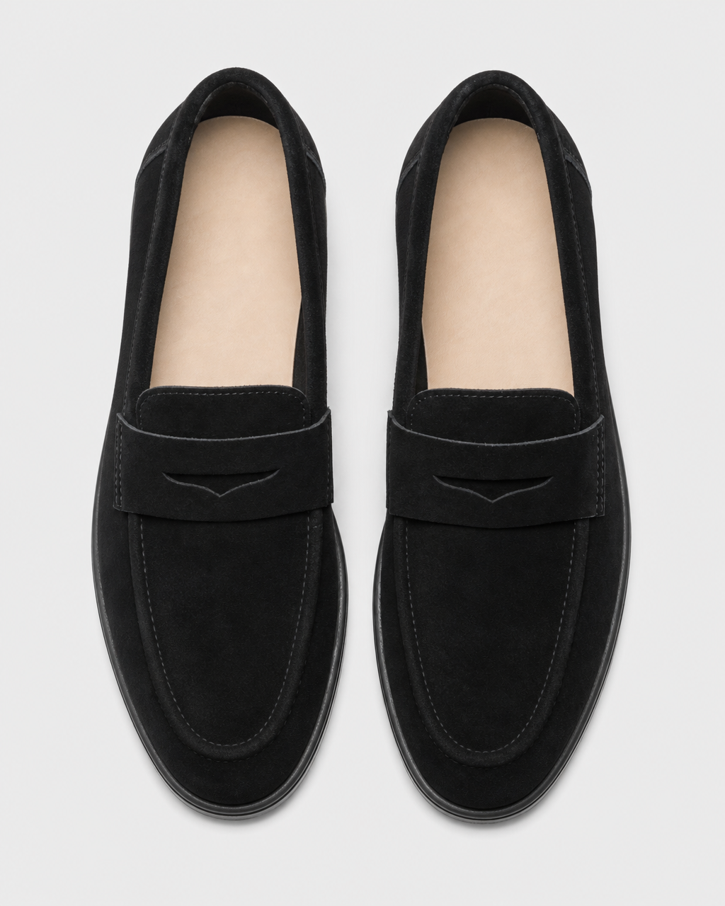 Black slip on top view