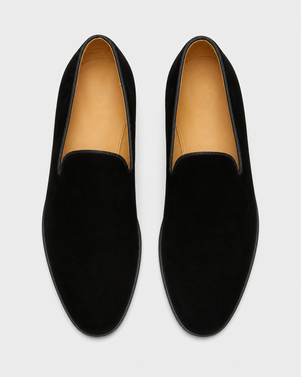Black slip on top view