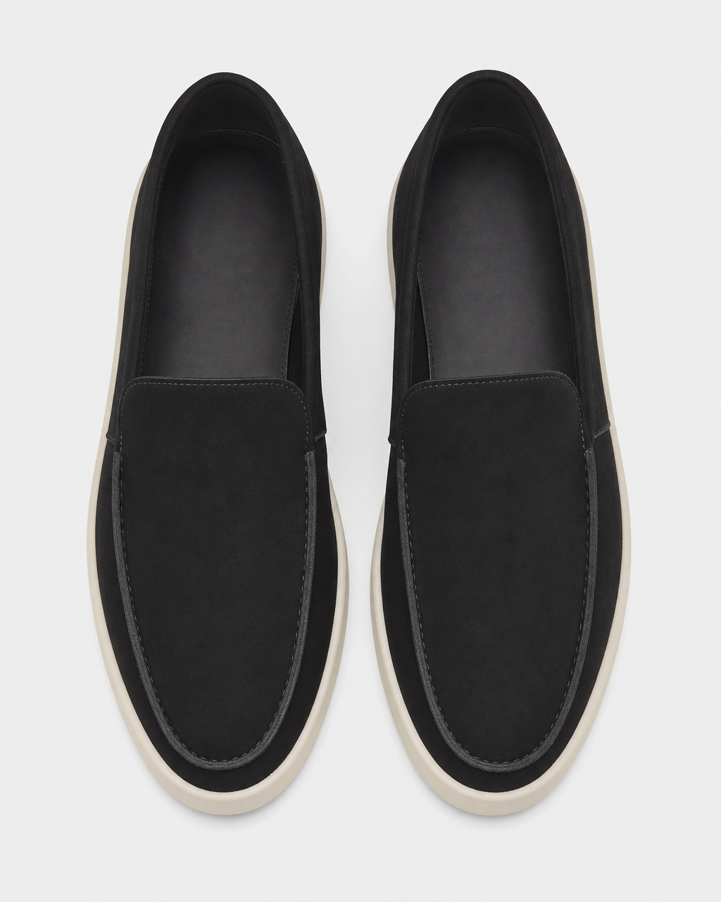 Black slip on top view