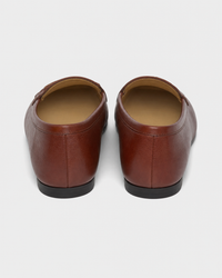 Burgundy flat heel view