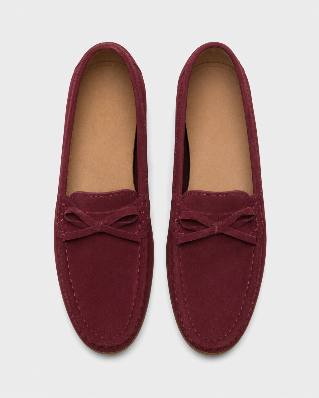 Burgundy flat top view