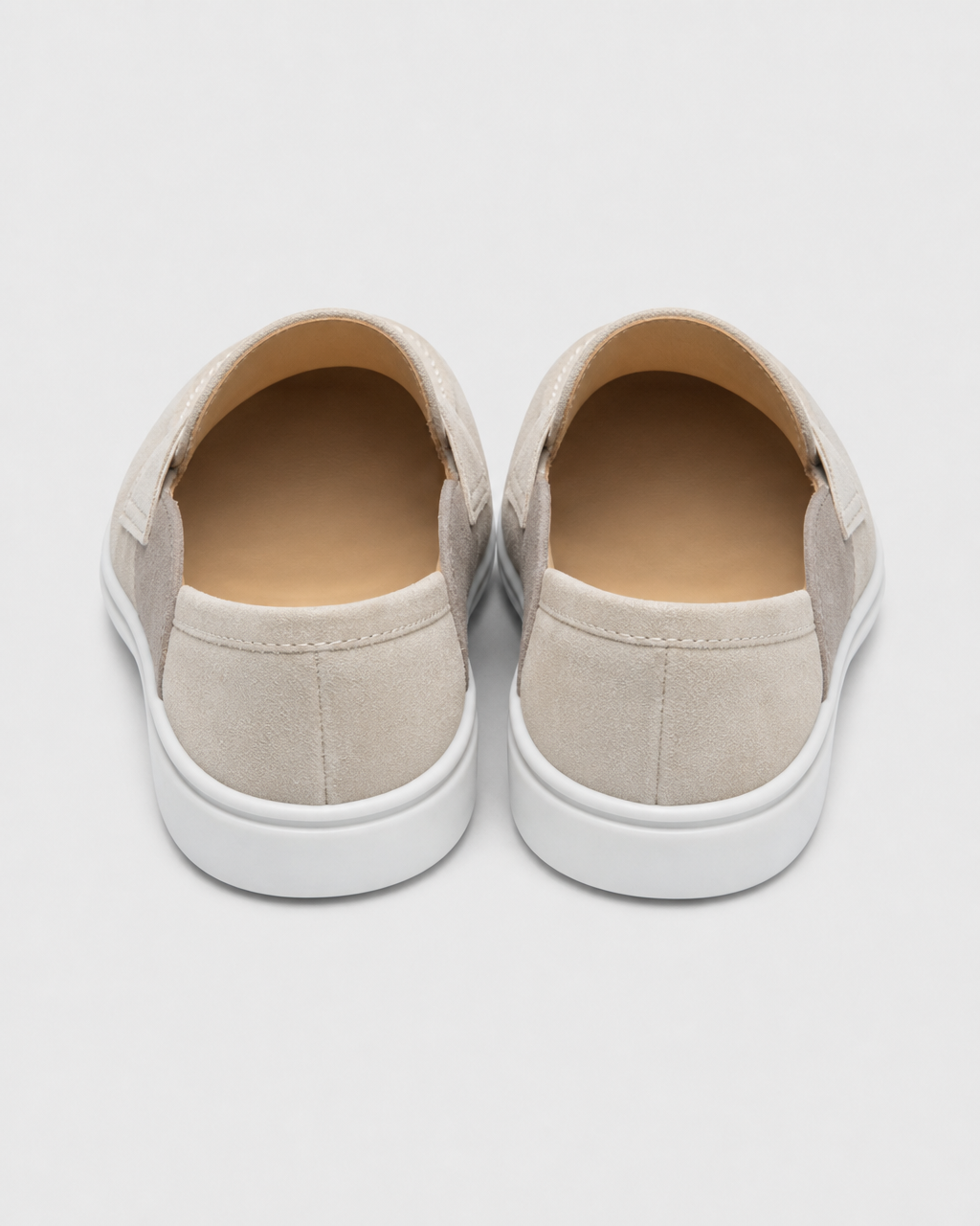 Cream backless heel view