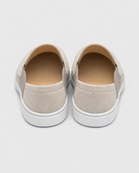 Cream backless heel view