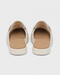 Cream backless heel view