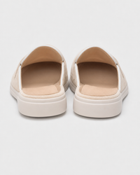 Cream backless heel view