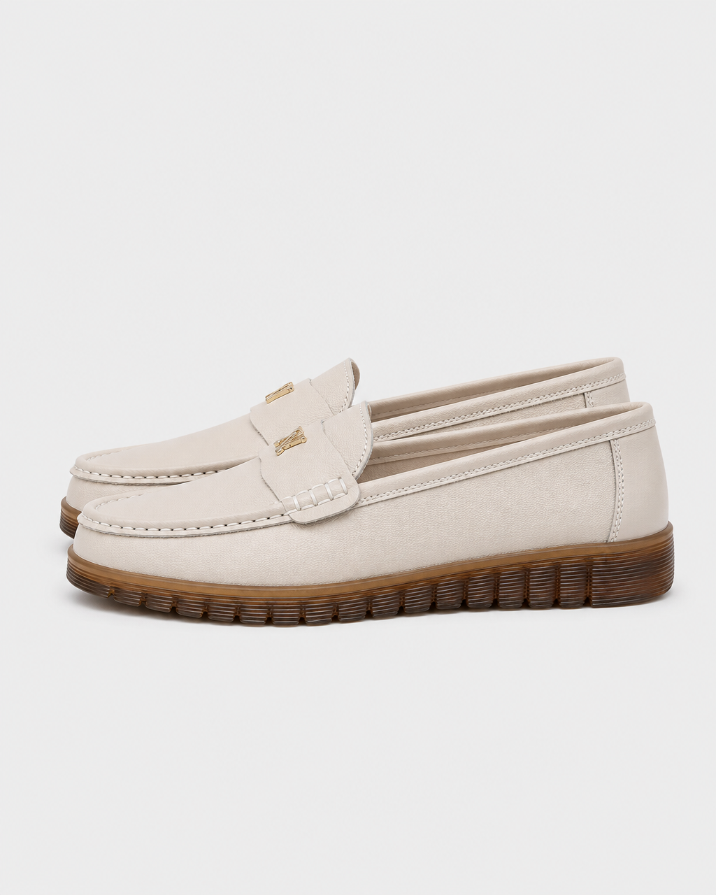 Cream flat side view
