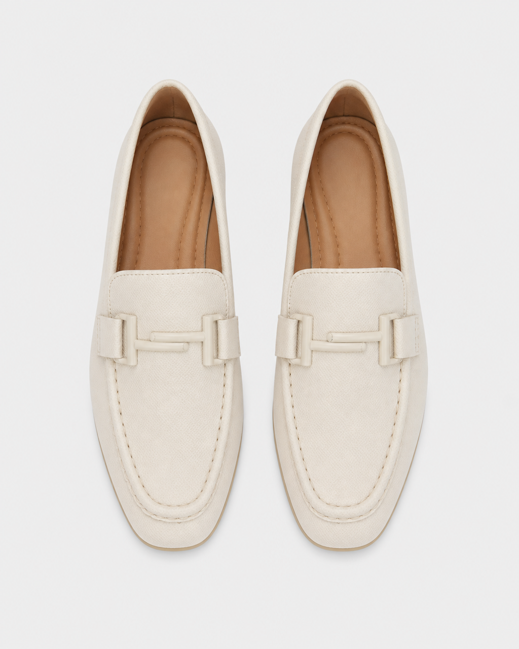 Cream flat top view