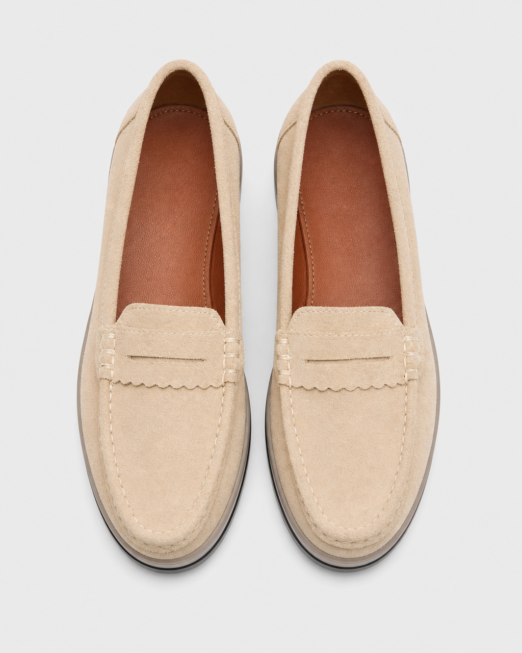 Cream platform top view