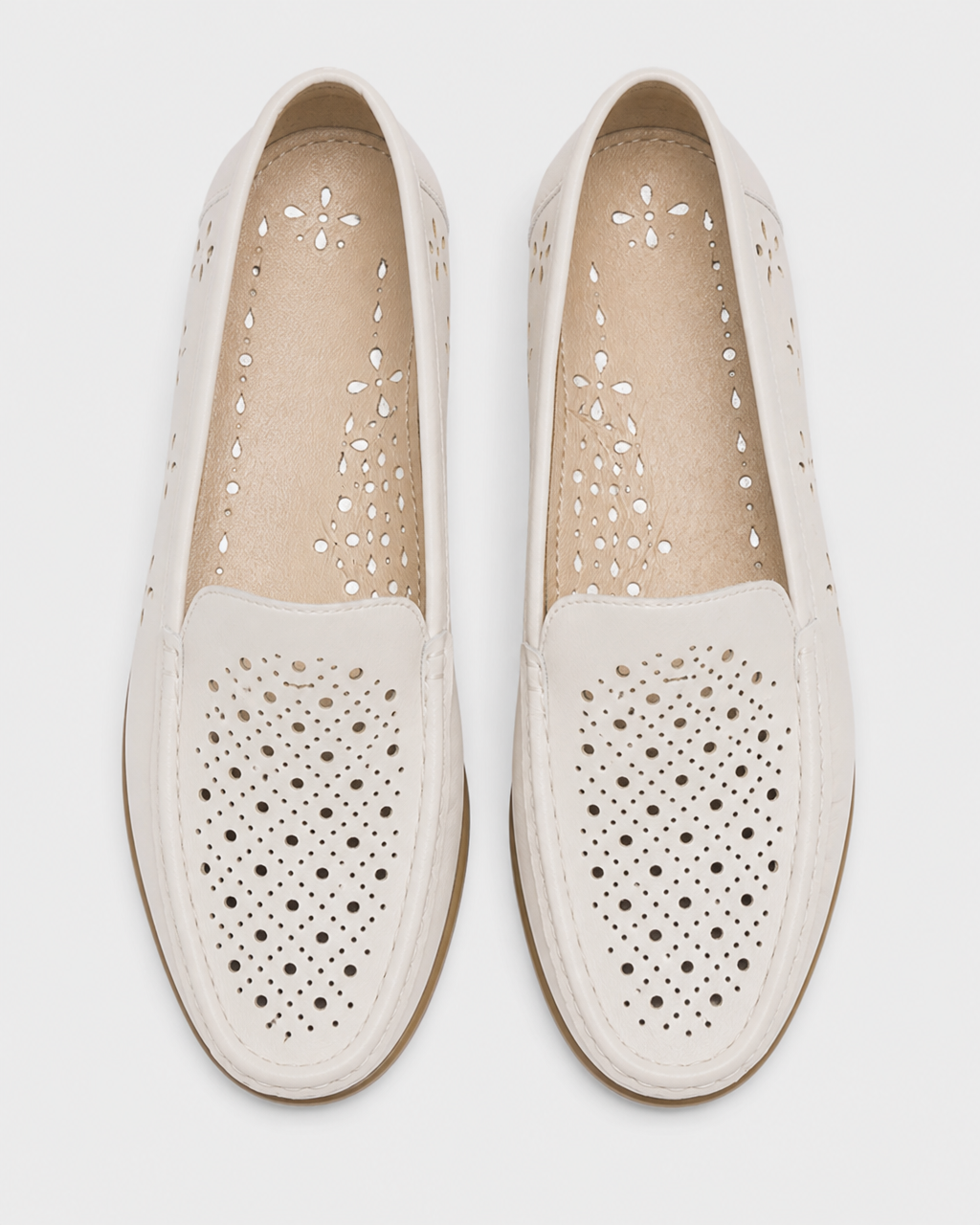 Cream platform top view