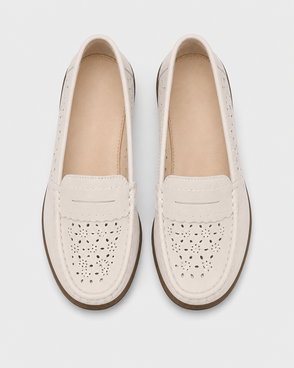 Cream platform top view