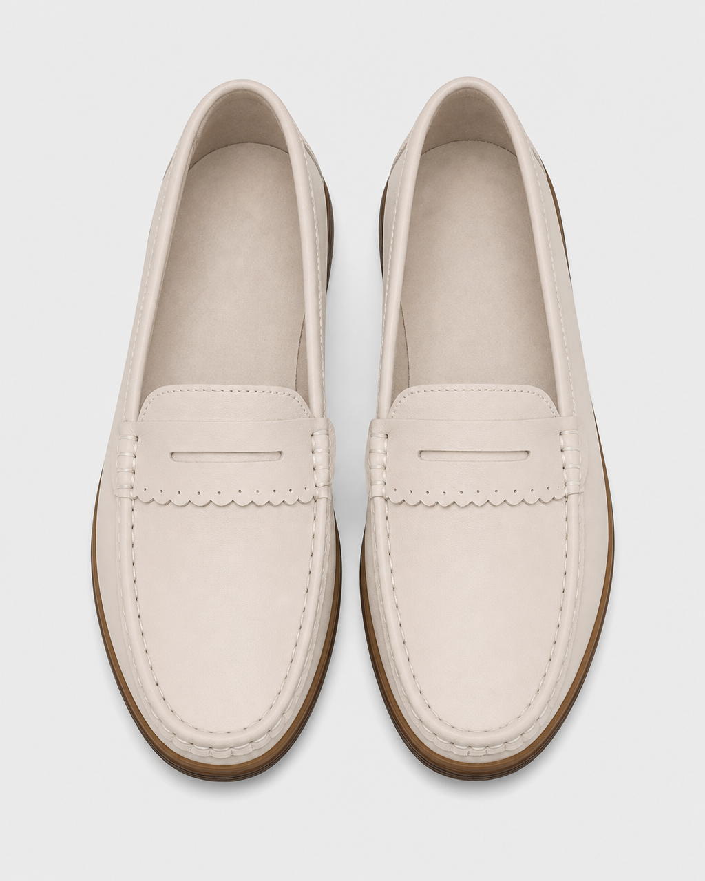 Cream platform top view