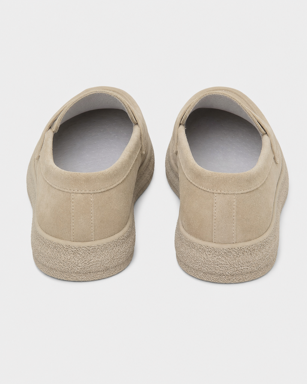 Cream slip on heel view